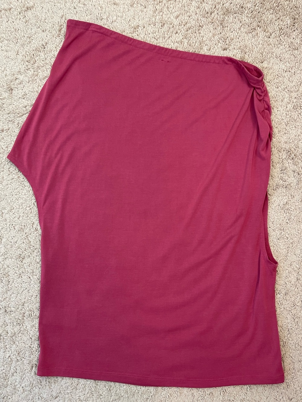 Free People Blake Off-The-Shoulder Draped Top in Deep Claret Size XL - Picture 13 of 14